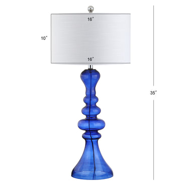 Madeline 35" Curved Glass LED Table Lamp - JONATHAN Y